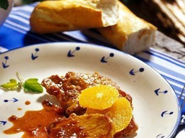 Стейк с апельсиновым соусом