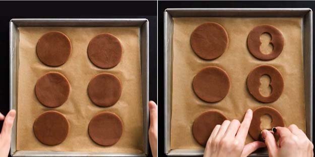 Печенье на праздничный стол в виде снеговика с маршмэллоу-02
