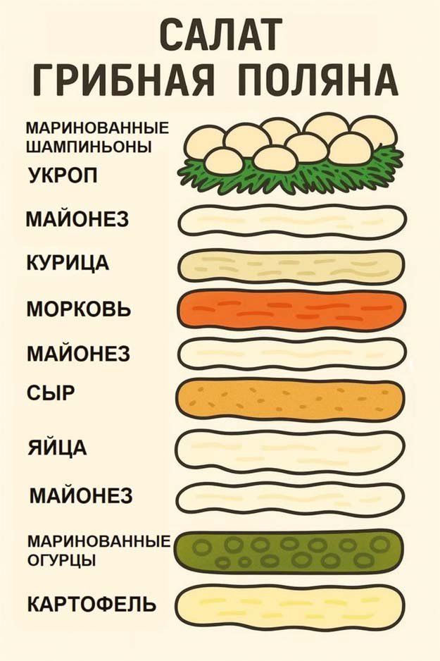 Салат Грибная поляна-04