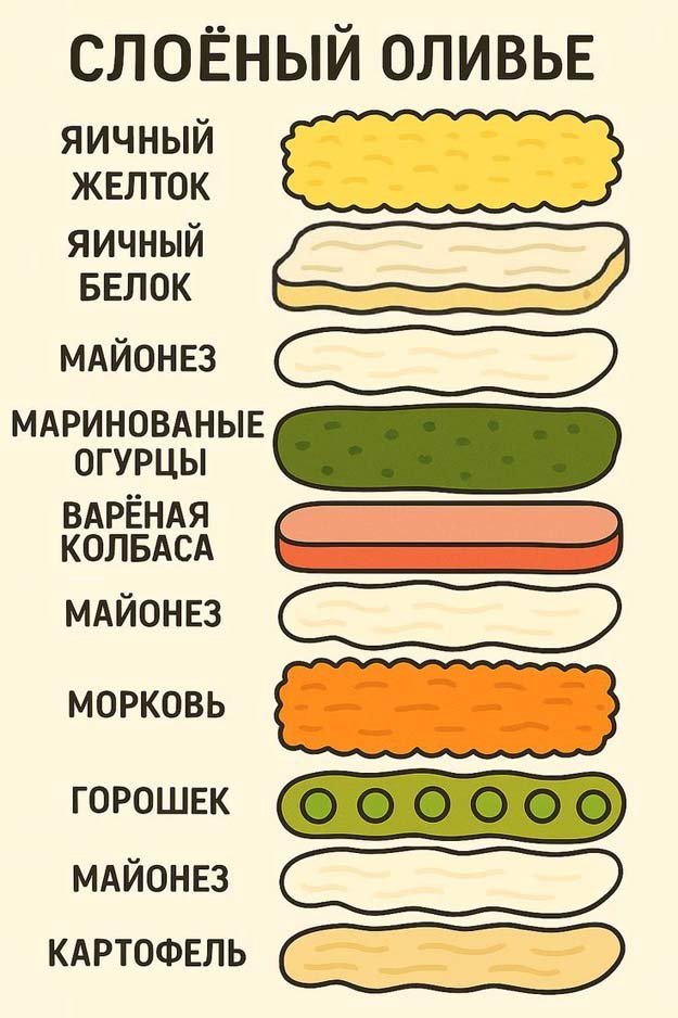 приготовить салат слоями