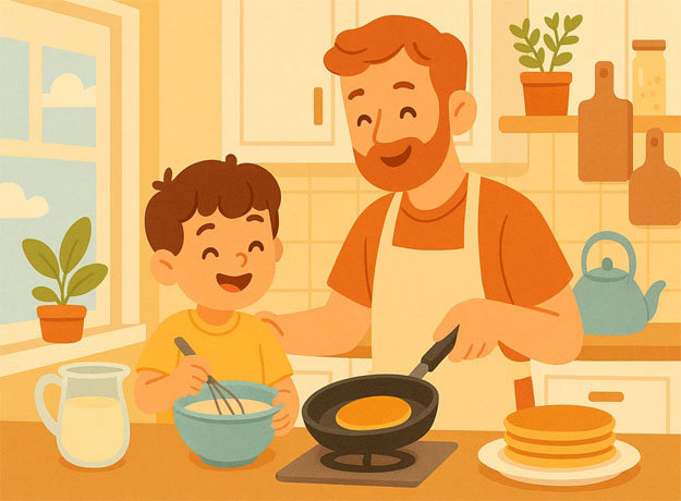 дети учатся приготовить блины и блинчики-01