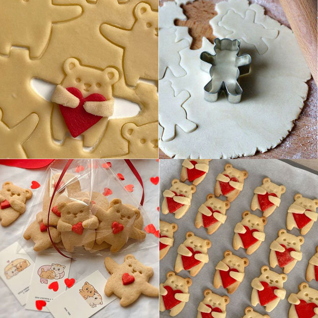 Печенье ко Дню святого Валентина в виде медвежат-02