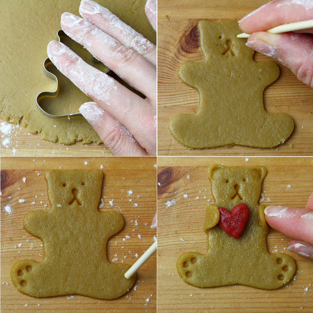 Печенье ко Дню святого Валентина в виде медвежат-03